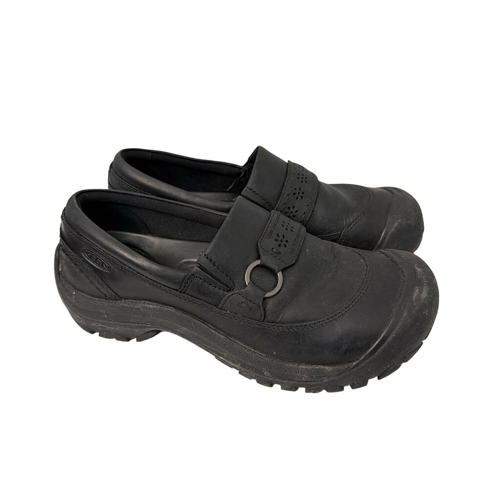 Keen Shoes Womens Size 9.5 Kaci III Black Leather Slip On Comfort